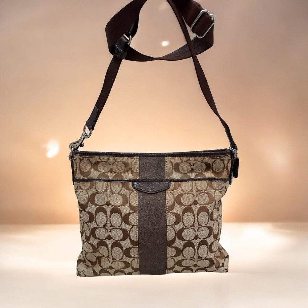 Coach Brown and Tan Crossbody Bag